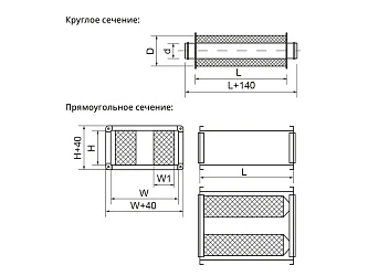 Шумоглушитель Ecoclima Pro Vent ECT SIL-T 160-600
