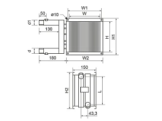 Водяной нагреватель Ecoclima Pro Vent ECT WH-T 900*500